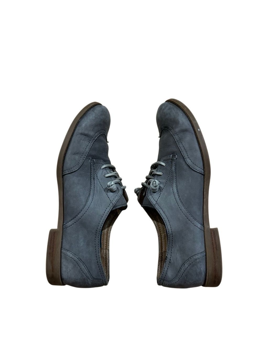 Sperry Women's Round Toe Oxford Saddle Laced Slip On Shoes in Gray Size 9